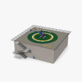3D Helicopter Robinson R22 on Landing Pad